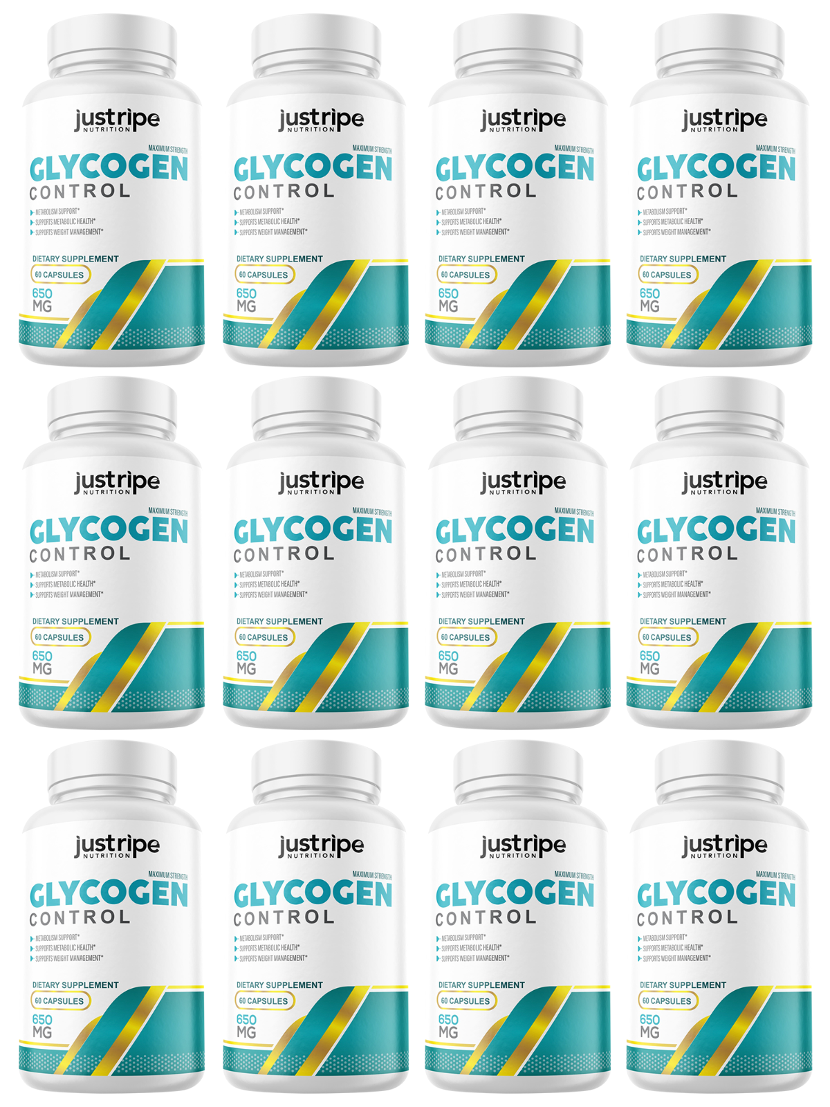 12 Pack Glycogen Control Blood Capsules Blood Sugar Control - 60 Capsules